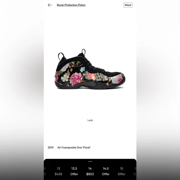 Nike Shoes Foamposite Floral Poshmark